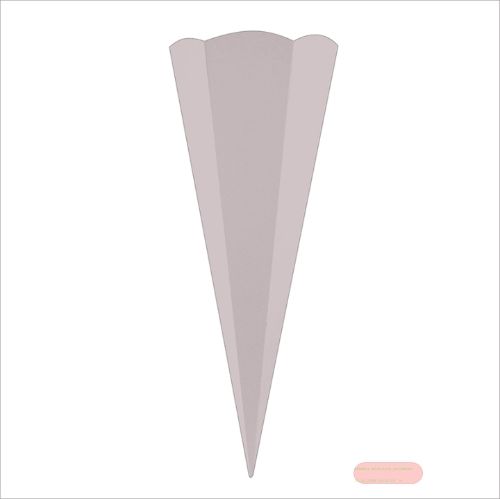 Bild von Bastelschultüte aus bedrucktem Chromokarton, 41cm, 6 eckig, grau - VE 10