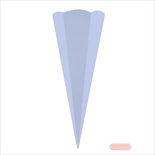 Bild von Bastelschultüte aus bedrucktem Chromokarton, 41cm, 6 eckig, hellblau - VE 10