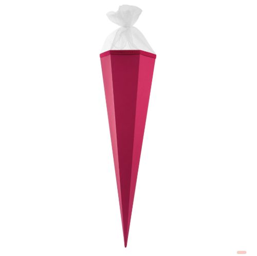 Bild von Bastelschultüten 85cm uni mit Tüllverschluss, H'beere - VE 3