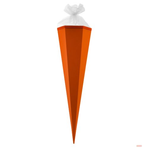 Bild von Bastelschultüten 85cm uni mit Tüllverschluss, orange - VE 3