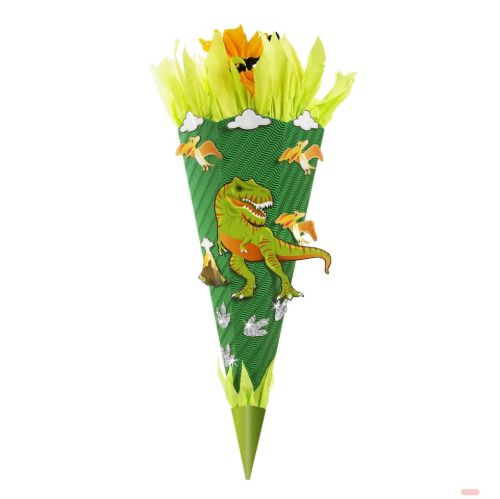 Bild von Bastelschultüten-Set aus Wellpappe, 70cm, 6 eckig, Dino - VE 3