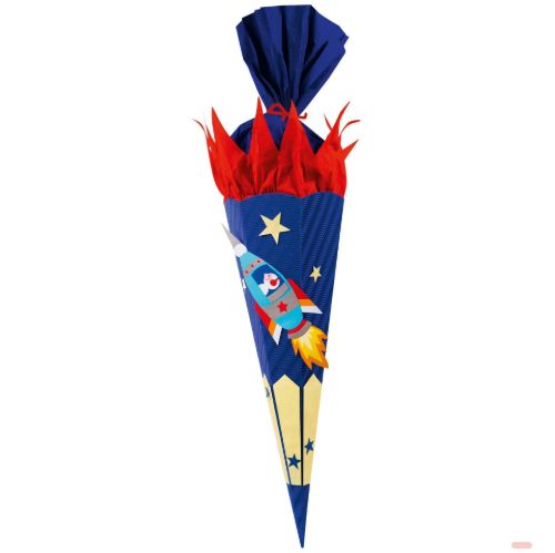 Bild von Bastelschultüten-Set aus Wellpappe, 70cm, 6 eckig, Raumschiff - VE 3