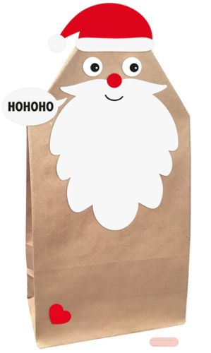 Bild von Bastelset Niko, 2er Set Tüten aus Kraftpapier, 12x21x6cm, 140g/m2 & 2 Stickerbögen - VE 15