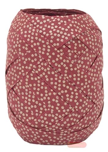 Bild von Baumwollband, 10mm x 12m, Eiknäuel by Nature bedruckt, Glimmer Dots bordeaux - VE 6