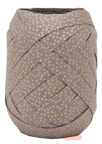 Bild von Baumwollband, 10mm x 12m, Eiknäuel by Nature bedruckt, Glimmer Dots taupe - VE 6