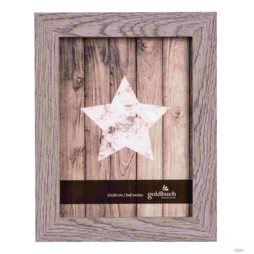 Bild von Bilderrahmen aus Holz, für 1 Foto 15x20cm, Dream, grau - VE 6