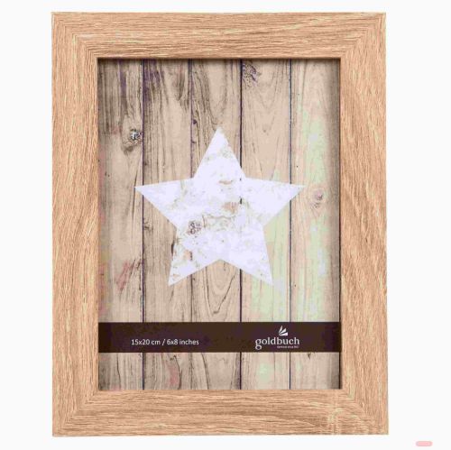 Bild von Bilderrahmen aus Holz, für 1 Foto 15x20cm, Dream, natur - VE 6
