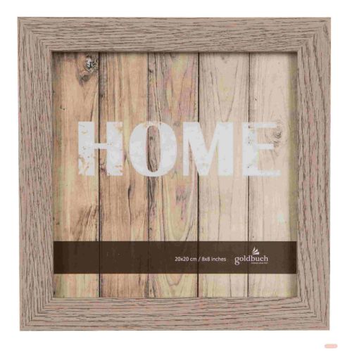 Bild von Bilderrahmen aus Holz, für 1 Foto 20x20cm, Dream, grau - VE 6