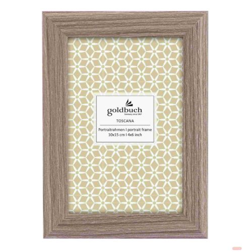 Bild von Bilderrahmen aus MDF für 1 Foto 10x15cm, Toscana grau - VE 6