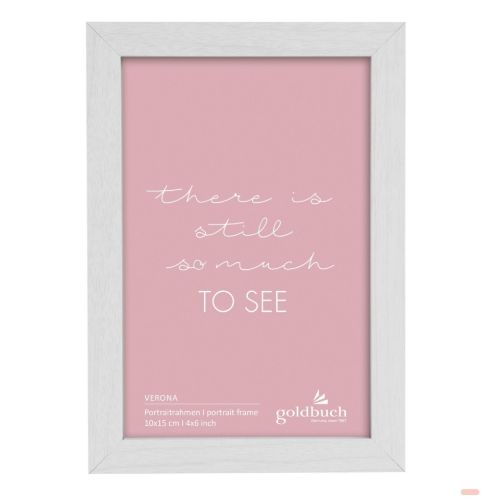 Bild von Bilderrahmen aus MDF für 1 Foto 10x15cm, Verona weiss - VE 6