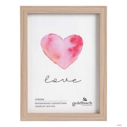 Bild von Bilderrahmen aus MDF für 1 Foto 13x18cm, Verona natur - VE 6