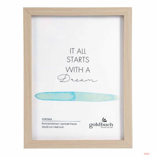 Bild von Bilderrahmen aus MDF für 1 Foto 15x20cm, Verona natur - VE 6