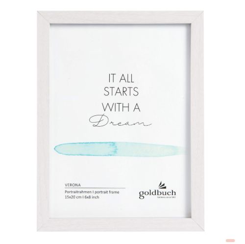 Bild von Bilderrahmen aus MDF für 1 Foto 15x20cm, Verona weiss - VE 6