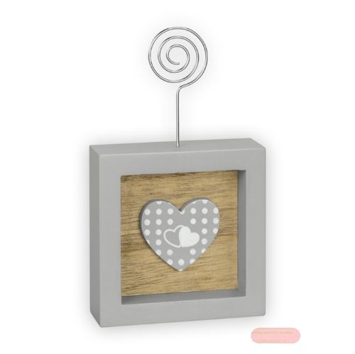 Bild von Bilderrahmen Fotoclip Metall/Holz Cecilia Grey 7x12cm, PL732 - VE 3