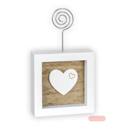 Bild von Bilderrahmen Fotoclip Metall/Holz Cecilia White 7x12cm, PL543 - VE 3