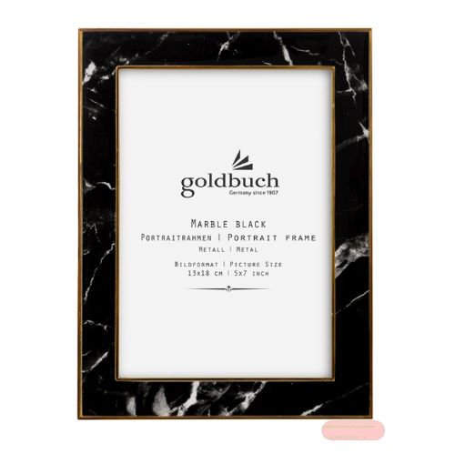 Bild von Bilderrahmen Bildformat 13x18cm, metall, Marble schwarz - VE 2