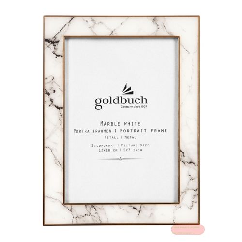 Bild von Bilderrahmen Bildformat 13x18cm, metall, Marble weiss - VE 2