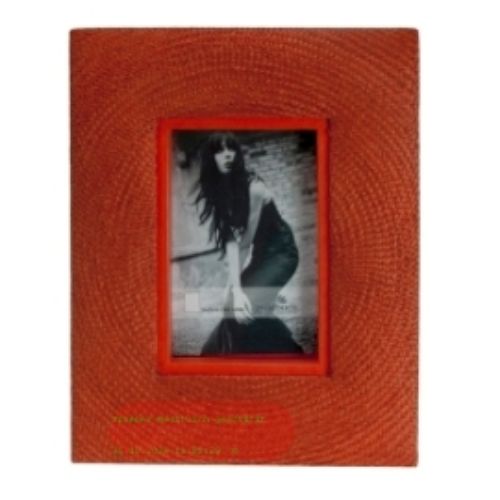 Bild von Bilderrahmen Bohol, Bildformat 10x15cm, Bast, coralle (orange)