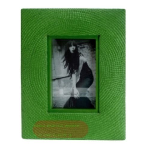 Bild von Bilderrahmen Bohol, Bildformat 10x15cm, Bast, grün