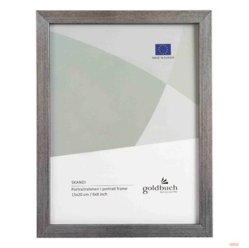 Bild von Bilderrahmen für 1 Foto Bildformat 15x20cm, Holz, Skandi silber - VE 3