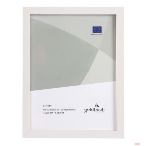 Bild von Bilderrahmen für 1 Foto Bildformat 15x20cm, Holz, Skandi weiss - VE 3