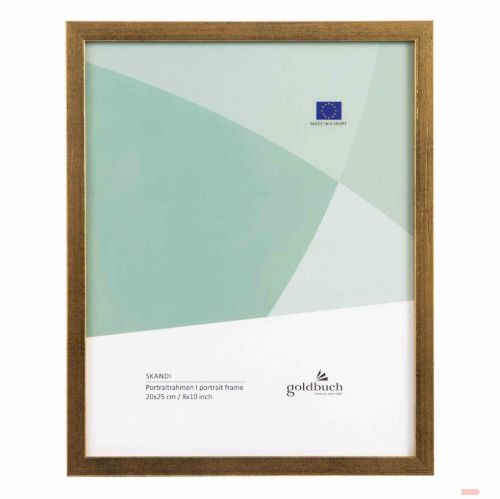 Bild von Bilderrahmen für 1 Foto Bildformat 20x25cm, Holz, Skandi gold - VE 3