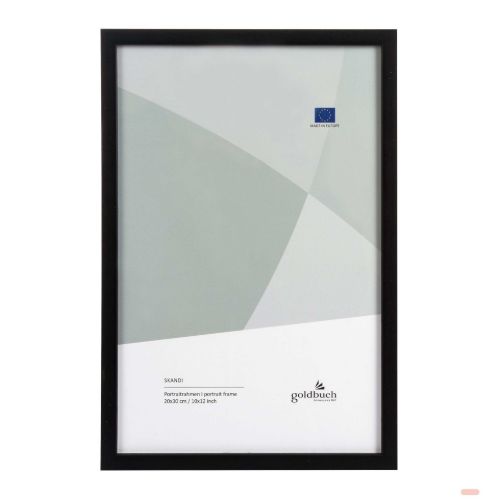 Bild von Bilderrahmen für 1 Foto Bildformat 20x30cm, Holz, Skandi schwarz - VE 3