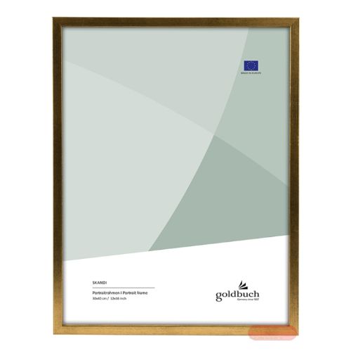 Bild von Bilderrahmen für 1 Foto Bildformat 30x40cm, Holz, Skandi gold - VE 2