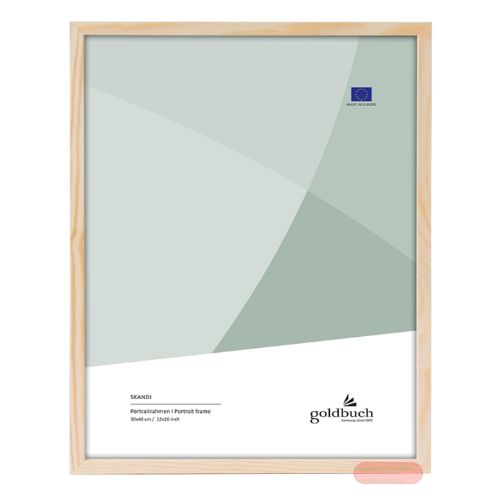 Bild von Bilderrahmen für 1 Foto Bildformat 30x40cm, Holz, Skandi natur - VE 2