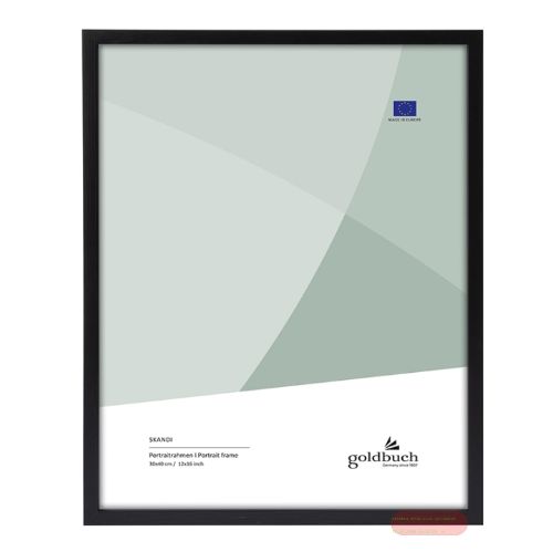 Bild von Bilderrahmen für 1 Foto Bildformat 30x40cm, Holz, Skandi schwarz - VE 2