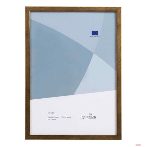 Bild von Bilderrahmen für 1 Foto Bildformat A4, Holz, Skandi gold - VE 3