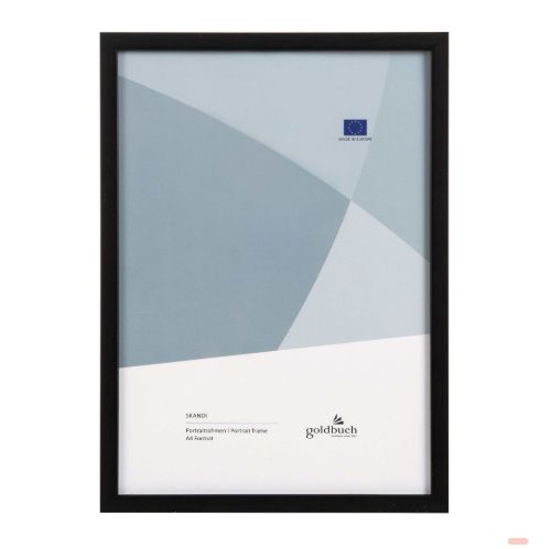 Bild von Bilderrahmen für 1 Foto Bildformat A4, Holz, Skandi schwarz - VE 3