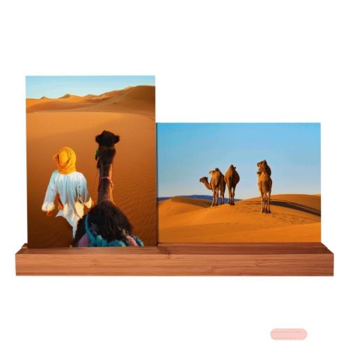 Bild von Bilderrahmen für 2 Fotos Bildformat 13x18cm, Bambus-Holz, Bamboo - VE 2