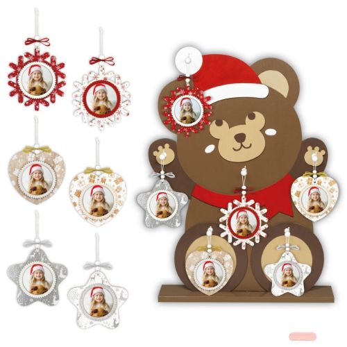 Bild von Bilderrahmen Hängedekoration Holz Kit Bruno 6x6cm, ohne Display, LS877 - VE 12 (SR)