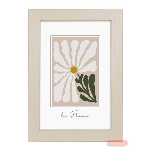 Bild von Bilderrahmen für Foto Bildformat 10x15cm, Holz, Aura Beige - VE 3