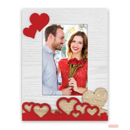 Bild von Bilderrahmen Holz Laila Fotos 10x15cm, Herzen, DX7346- VE 3