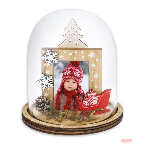 Bild von Bilderrahmen Glas/Holz Herrmann 5x7 (ø 11,5 h13) CH98M - VE 2