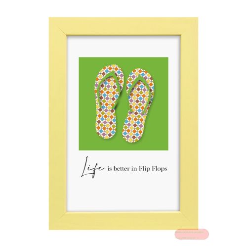 Bild von Bilderrahmen für Foto Bildformat 10x15cm, Holz, Lunaro yellow - VE 3