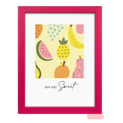 Bild von Bilderrahmen für Foto Bildformat 15x20cm, Holz, Lunaro pink - VE 3