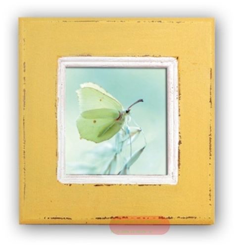 Bild von Bilderrahmen Holz Orthez 1, für 1 Foto 10x10cm, gelb - VE 3
