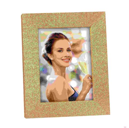 Bild von Bilderrahmen Holz, für Foto 15x20cm, Broadway gold, MG668 - VE 3