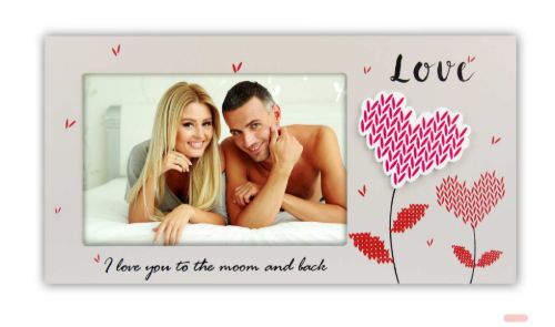 Bild von Bilderrahmen Herz Lulu ,Holz, für Foto 10x15cm, ZEP-18040, WG446 - VE 3