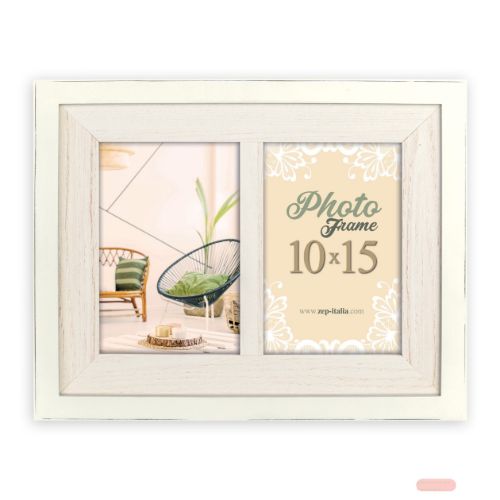 Bild von Bilderrahmen Holz Arlon White 2Q 2 x 10x15cm (28x22cm), NQ22W - VE 2