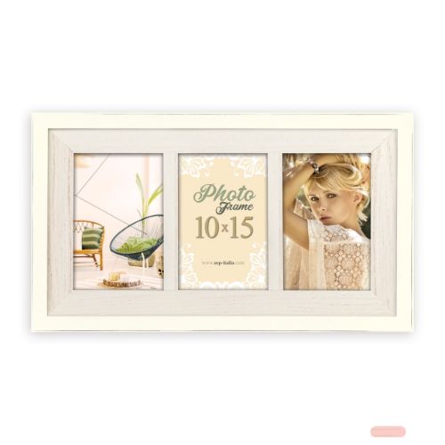 Bild von Bilderrahmen Holz Arlon White 3Q 3 x 10x15cm (38x22cm), NQ33W - VE 2