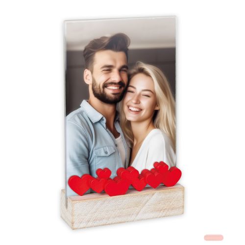 Bild von Bilderrahmen Holz Gemma vertical 10x15cm, Herzen, FH446V - VE 3