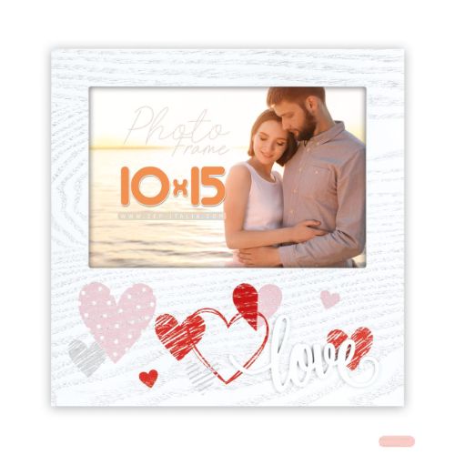 Bild von Bilderrahmen Holz Nadia horizontal 10x15cm, Herzen, FH564H - VE 3