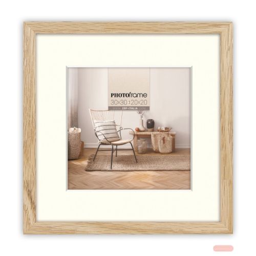 Bild von Bilderrahmen Malmo Natural aus MDF für Foto 20x20/30x30cm, V4530N - VE 2