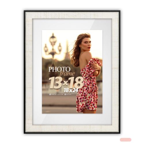 Bild von Bilderrahmen Holz Roma White 15x20/20x30cm, RZ323W - VE 2