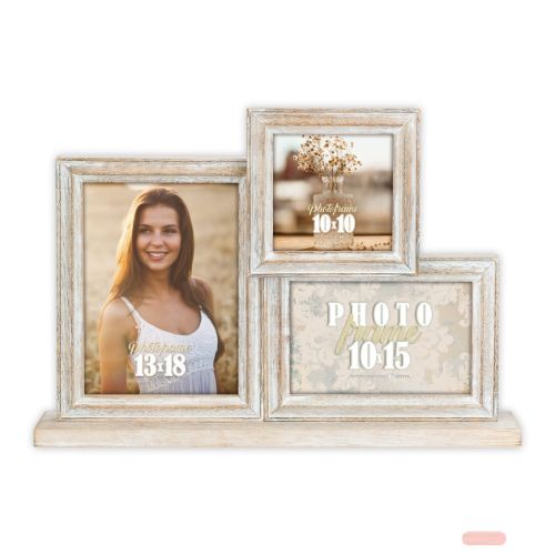 Bild von Bilderrahmen Holz Rosel natural 3Q, 10x10/10x15/13x18 (37x26,5) AC647B - VE 2