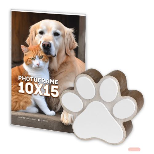 Bild von Bilderrahmen Holz und Acryl Orma 10x15cm, Hunde - Katzen, ZX9946 - VE 3